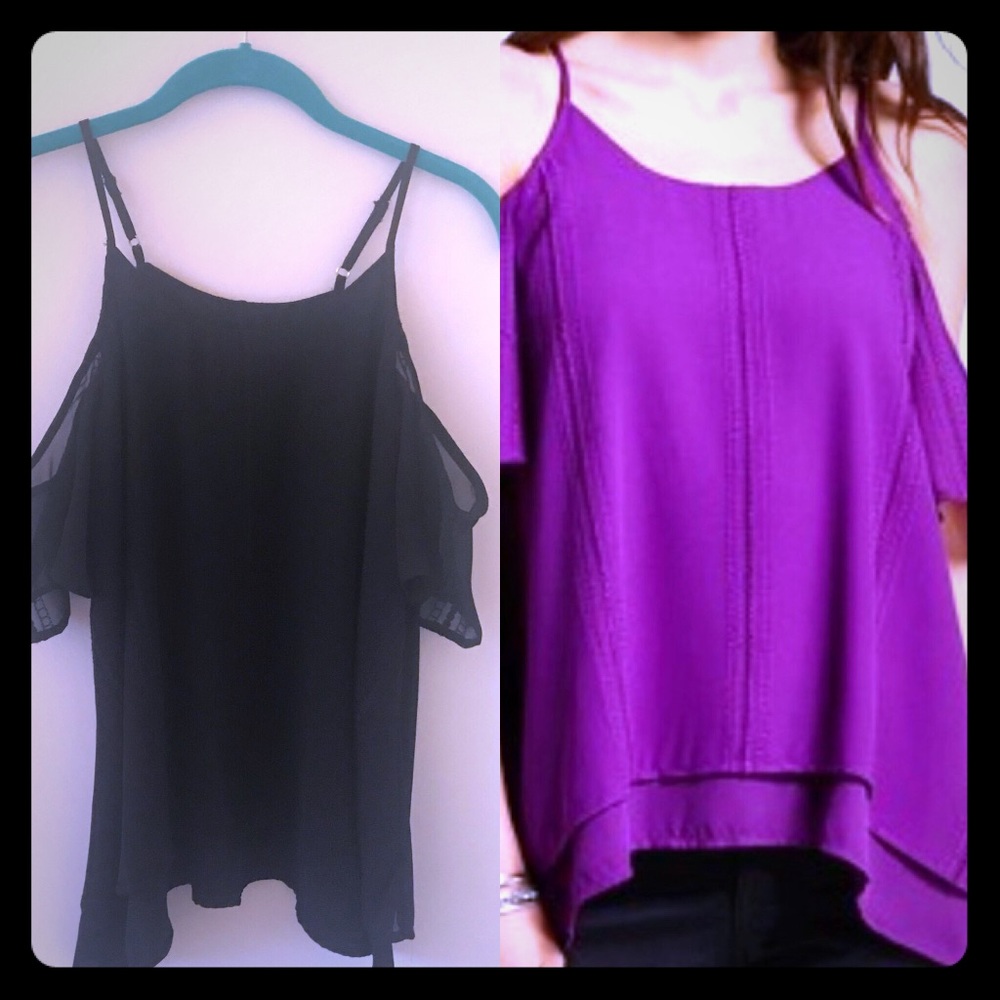 Mossimo Cold Shoulder Top in Black
